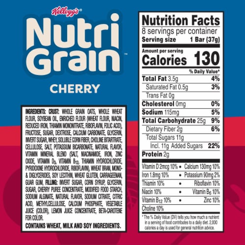 Nutri-Grain Cherry Soft Baked Breakfast Bars Perspective: left