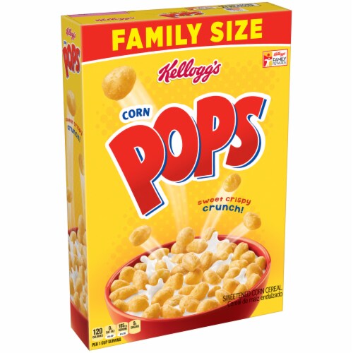 Corn Pops Cereal Family Size Perspective: left