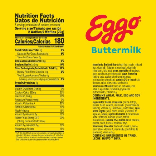 Kellogg's® Eggo® Buttermilk Frozen Waffles Perspective: left