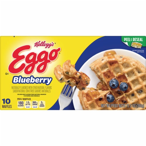 Kellogg's® Eggo® Blueberry Frozen Waffles Perspective: left