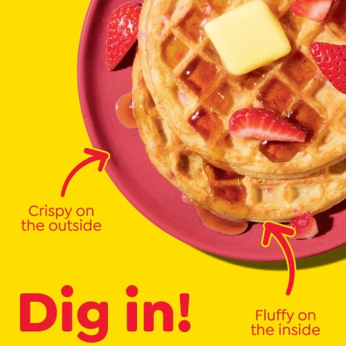 Kellogg's® Eggo® Strawberry Easy Breakfast Frozen Waffles Perspective: left