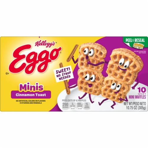 Kellogg's® Eggo® Minis Cinnamon Toast Frozen Waffle Bites Perspective: left