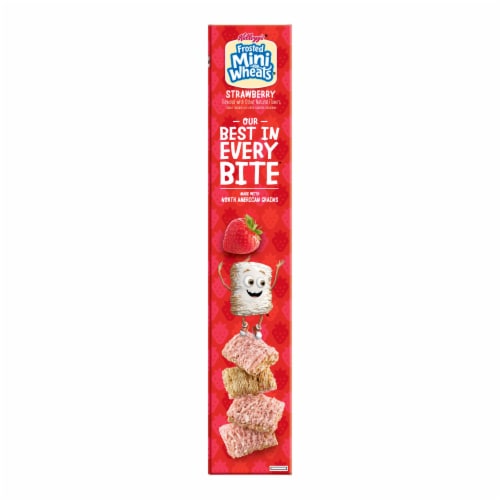 Frosted Mini-Wheats Strawberry Whole Grain Cereal Perspective: left