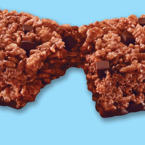 Kellogg's Rice Krispies Treats Mega Bars Double Chocolatey Chunk Marshmallow Treat Bars Perspective: left