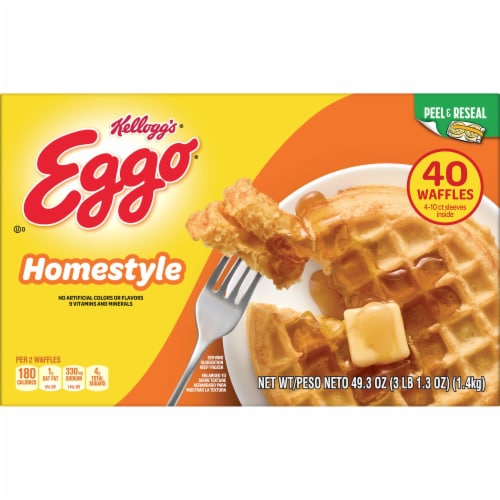 Kellogg's® Eggo® Homestyle Easy Breakfast Frozen Waffles Perspective: left