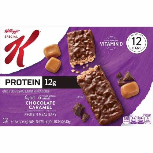Kellogg's Special K Bar Chocolate Caramel Protein Meal Bars Perspective: left