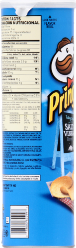 Pringles Salt & Vinegar Potato Crisps Perspective: left