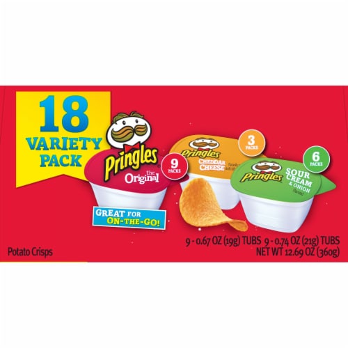 Pringles Snack Stack Potato Crisps Variety Pack 18 Count Perspective: left