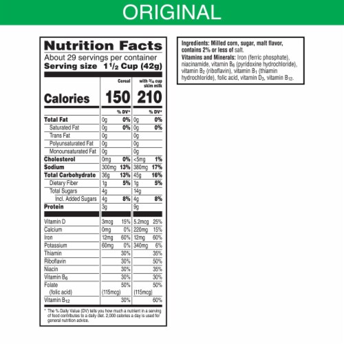 Kellogg's® Corn Flakes Bag Cereal Perspective: left