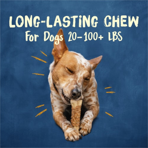 Purina® Busy® Beefhide & Chicken Chew Jerky Wraps Dog Treats Perspective: left