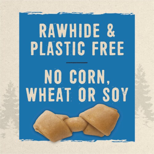 Purina Prime Bones Mini Knotted Chews Rawhide Free, Natural Dog Treats With Real Duck Perspective: left
