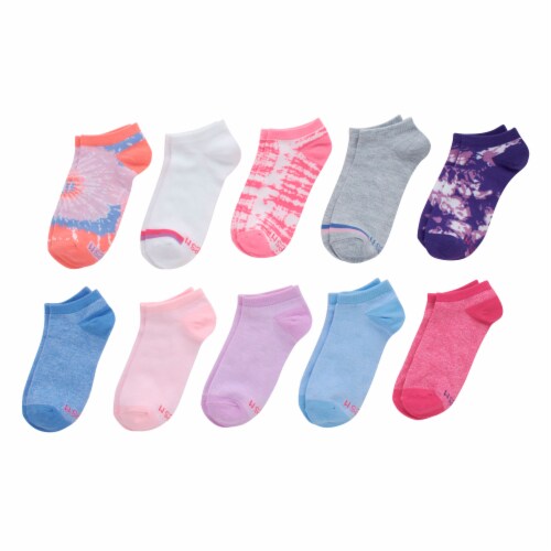 Hanes® Ultimate Girls No Show Socks - 6-7.5 / Assorted Perspective: left