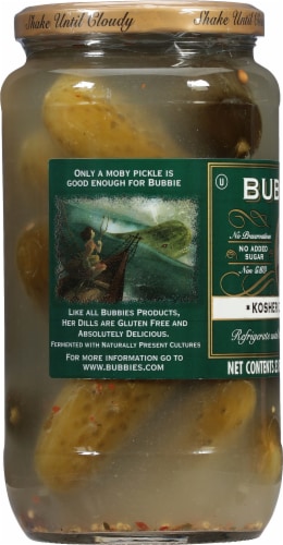 Bubbies® Pure Kosher Dill Pickles Perspective: left