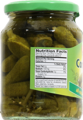 Hengstenberg All Natural Cornichons Pickles Perspective: left