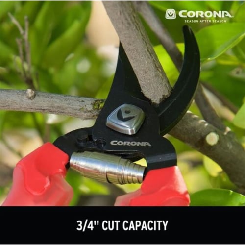 Corona® ComfortGEL® Red Branch & Stem Pruner Perspective: left
