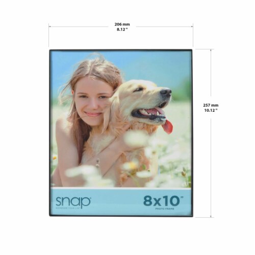 Snap® 8x10 Front Load Photo Frame - Black Perspective: left