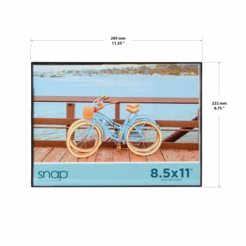 Snap® 8.5x11 Front Load Photo Frame - Black Perspective: left