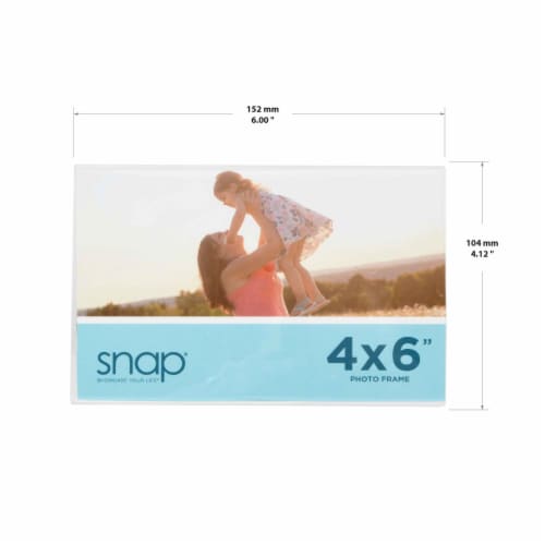 Snap® 4x6 Clear Bent Acrylic L Photo Frame Perspective: left