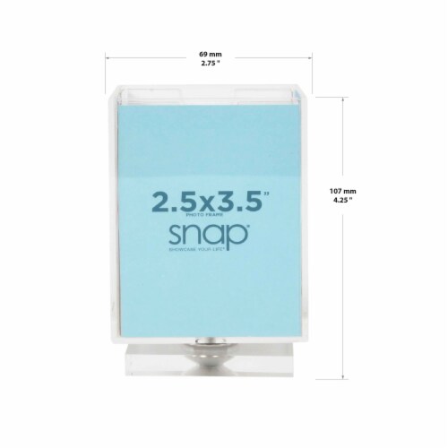 Snap® Clear Swivel 4-Photo Frame Pencil Cup Perspective: left