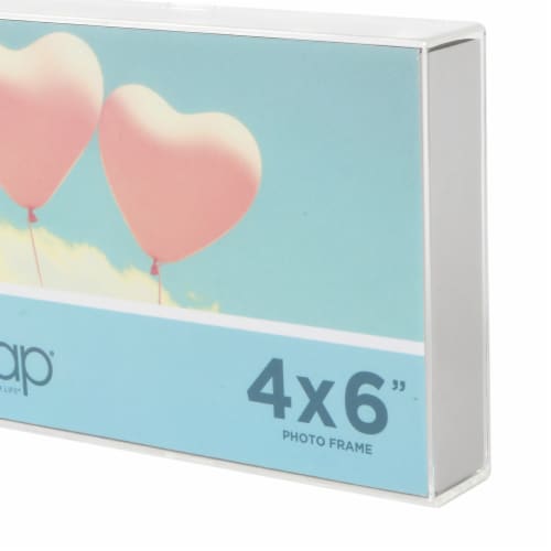 Snap® 4x6 Clear Acrylic Box Photo Frame Perspective: left