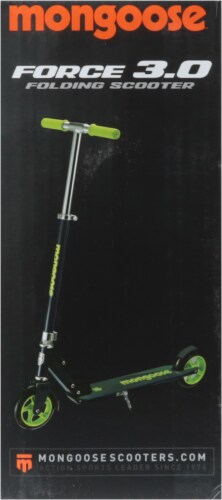 Mongoose® Force 3.0 Folding Scooter - Blue/Green Perspective: left