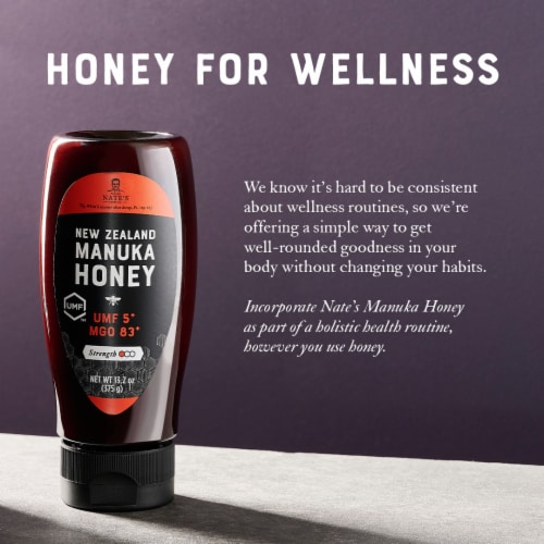 Nature Nate's® New Zealand Manuka Honey MGO 83+ UMF™ 5+ Perspective: left