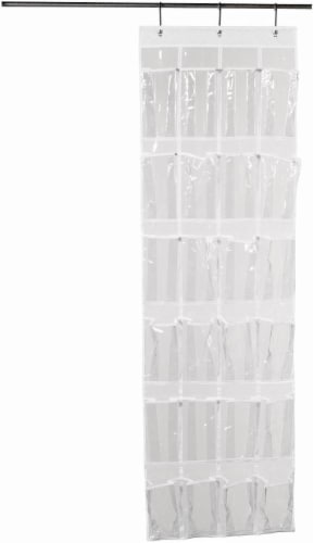 Whitmor Over-the-Door Shoe Bag Organizer - White Perspective: left