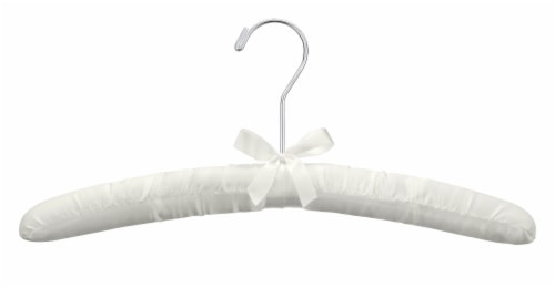 Whitmor Satin Padded Hangers - Bone Perspective: left