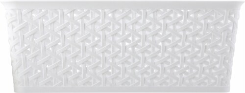 Whitmor Resin Form Tote - White Perspective: left