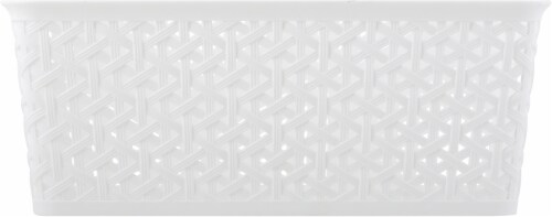 Whitmor Resin Form Half Basket - White Perspective: left