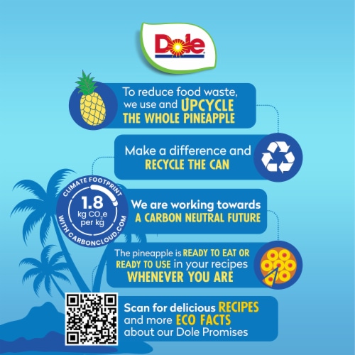 Dole® Canned Pineapple Slices Fruit In 100% Pineapple Juice Perspective: left