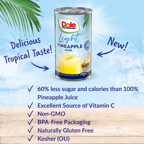 Dole® Light Pineapple Juice Drink Perspective: left
