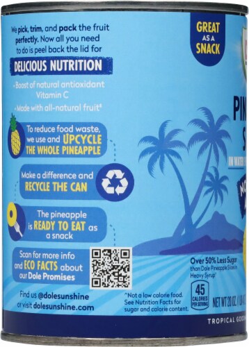 Dole® Pineapple Slices No Sugar Added Perspective: left