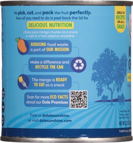 Dole® Mango Chunks in Juice Perspective: left