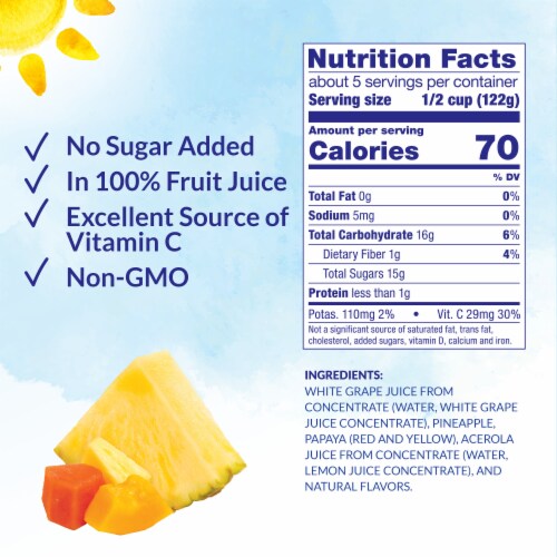 DOLE® Tropical Fruit in 100% Fruit Juice Perspective: left