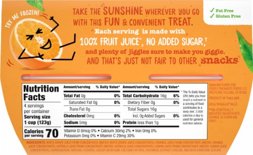 Dole® Wiggles™ Orange Fruit Juice Gels Perspective: left