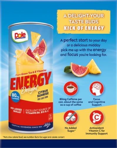 Dole® Energy Delight™ Citrus Sunrise Fruit Juice Drink Perspective: left