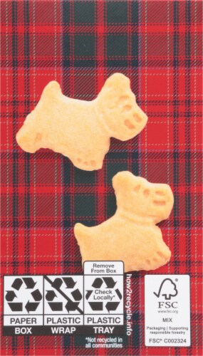 Walker's® Mini Scottie Dog Shortbread Cookies Perspective: left