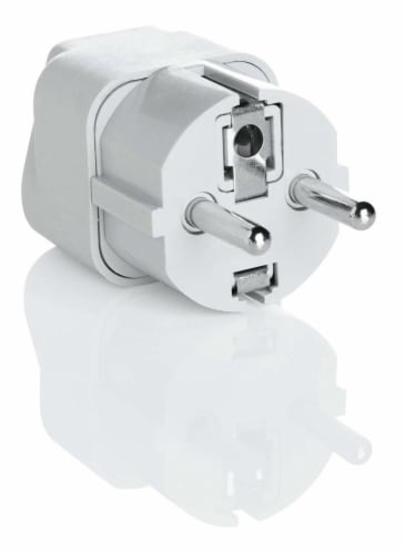 Conair Travel Smart Grounded Adapter Plug - White Perspective: left
