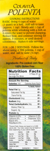 Colavita Instant Polenta Cornmeal Perspective: left