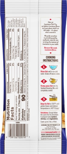 Louisiana Fish Fry Products Seasoned Fish Fry Seafood Breading Mix Perspective: left