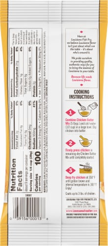 Louisiana Fish Fry Products Seasoned Chicken Fry Chicken Batter Mix Perspective: left