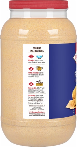 Louisiana Seasoned Crispy Fish Fry Breading Mix Perspective: left