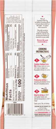 Louisiana Fish Fry Products Seasoned Seafood Shrimp Fry Batter Mix Perspective: left