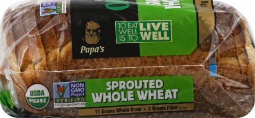 Papa's Organic 100% Honey Whole Wheat Bread Perspective: left