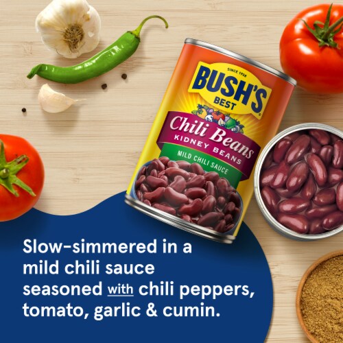 Bush's Best® Mild Chili Sauce Kidney Beans Perspective: left