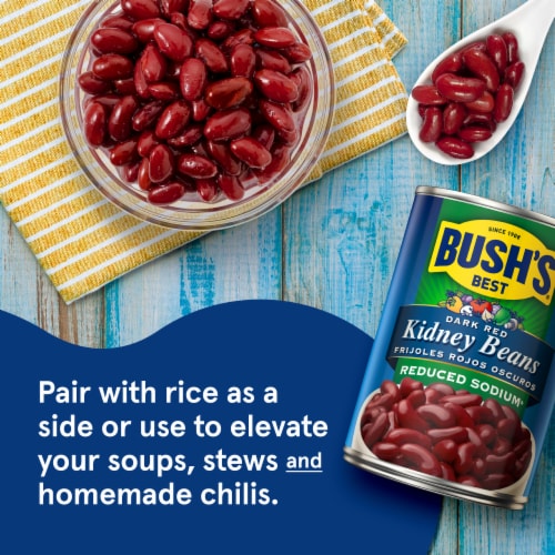 Bush's Reduced Sodium Dark Red Kidney Beans 16 oz Perspective: left