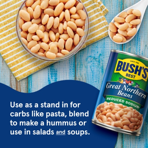 Bush's Best Reduced Sodium Great Northern Beans Perspective: left
