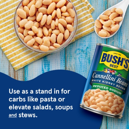 Bush's Reduced Sodium Cannellini Beans 15.5 oz Perspective: left