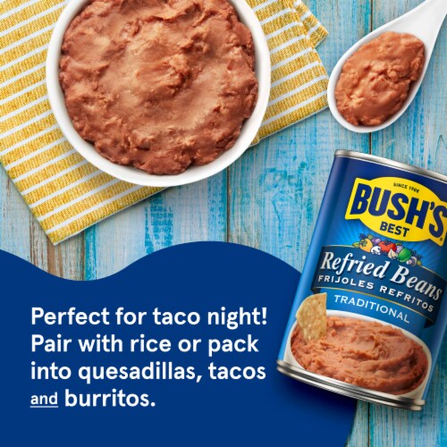 Bush's Traditional Refried Beans 16 oz Perspective: left